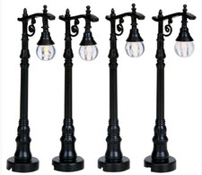 Lemax 94993 ANTIQUE STREET LAMP Set of 4 Christmas Village Accessory Retired I