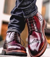 Handmade Men's Burgundy