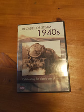 DECADES OF STEAM FROM THE 1940'S-RAILWAY TRAIN DVD-UNPLAYED DISC