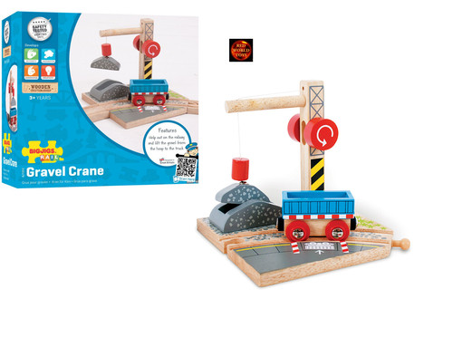 Gravel crane wooden railway - crane,