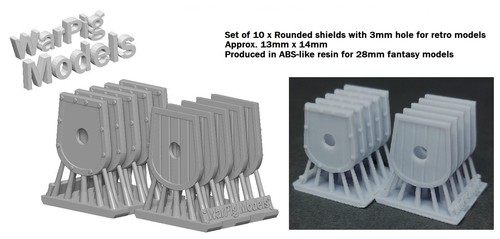 Rounded shields with - rounded, hole