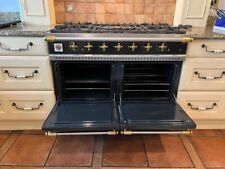 Black, lacanche 100 range cooker, gas hobs, electric oven, good condition 