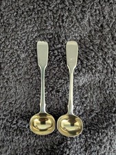 Solid Silver Condiment Spoons
