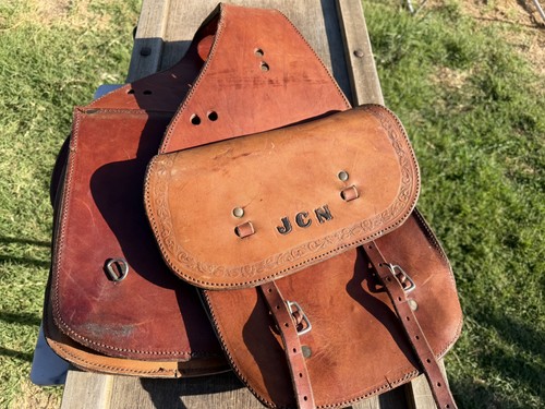 Vintage western leather horse - western,