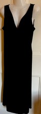 J Taylor BLACK MAXI DRESS UK 14 WRAP OVER EFFECT EX CON RSPCA