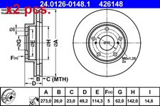 X2 PCS FRONT BRAKE DISC ROTOS