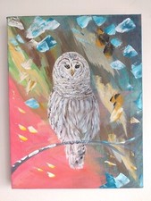 "OWL" Original PAINTING  Gift