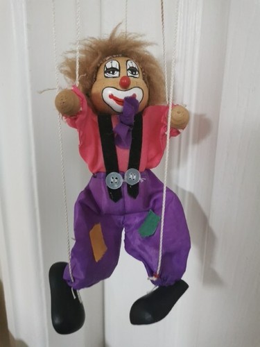 Vintage clown hobo marionette - clown,