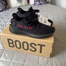 Adidas Yeezy Boost 350v2 Bred Black Red - Size Uk8.5 / Us9