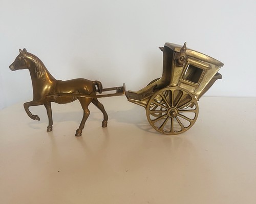 Vintage solid brass horse - vintage,