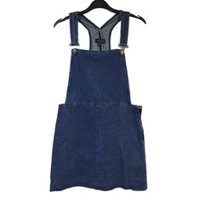 Topshop Blue Denim Pinafore
