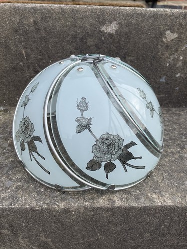 Vintage glass panel lampshade - glass,
