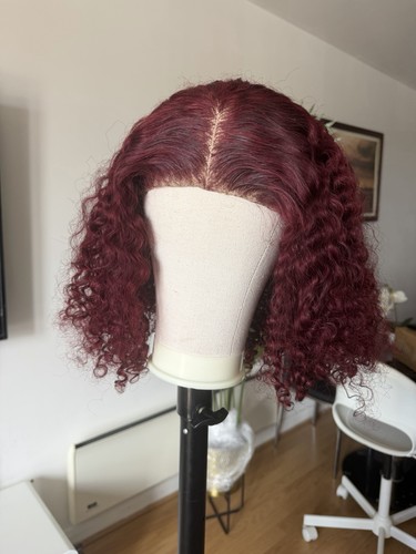 Women burgundy curly lace - women’s,
