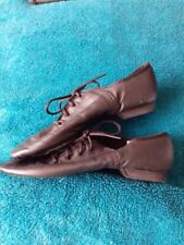 Jazz Dance Shoes Black Leather Modern Girls  Dancing Shoe