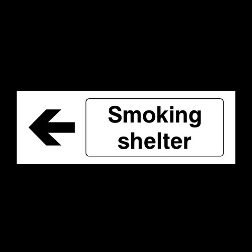 Smoking shelter left 300x100mm - smoking,