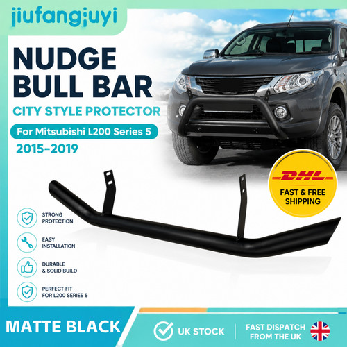 Black city nudge bull bar - city,
