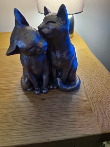 Frith cat sculpture bronze - cat,