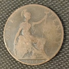 1903 One Penny Coin. King Edward VII