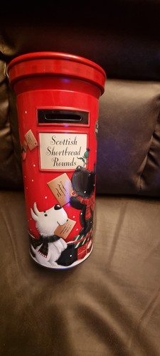 Scottie dog post box empty - empty, tin
