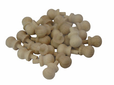 Wooden PEGs wood craft  miniature drawer KNOB pull handle Coat HANGERS 18mm