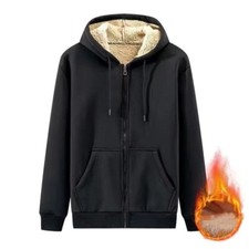 Mens Fleece Fur Bomber Hooded
