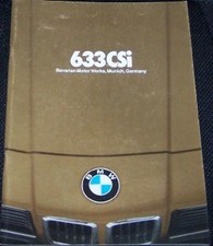 1980 BMW 633CSi OWNERS  SALES BROCHURE PARTS E 24