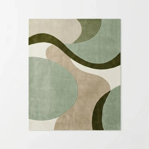 Handmade hand tufted green - handmade,