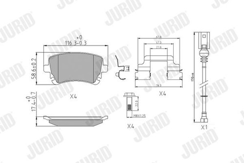 573220j brake pad set disc - pad,