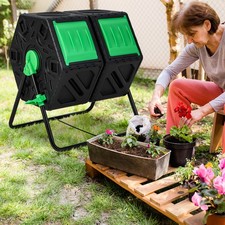 Black dual chamber compost - chamber,