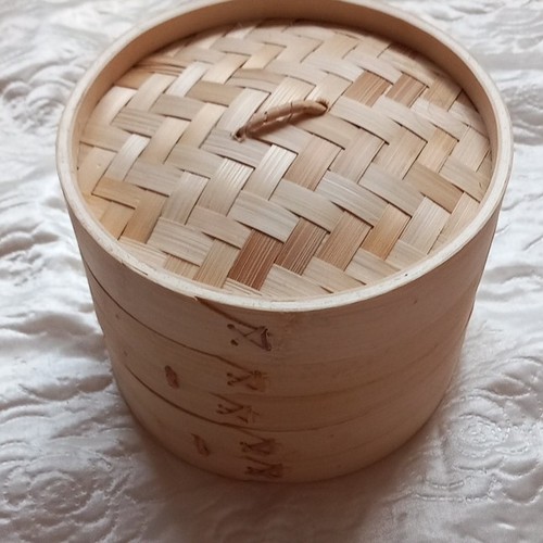 Bamboo steamer basket tier - bamboo,