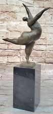 Art Deco Bronze Ballerina Ballet Sculpture Statue Abstract Art Mid Century Deco