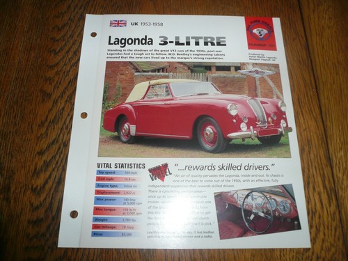 1956 lagonda litre unique - lagonda, 3-litre