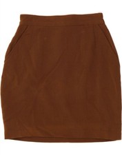 EDWIGE FENECH Womens Pencil Skirt IT 44 Medium W24  Brown Wool CJ08