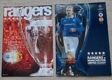 2 Glasgow Rangers v Manchester United Champions League Programmes 2003 & 2010