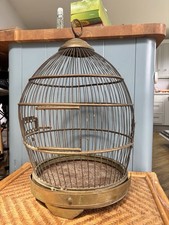 Vintage brass bird cage - brass,