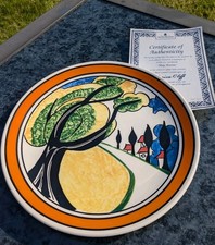 Clarice Cliff for Wedgewood 'May Avenue' ltd edn plate w COA 10" diameter