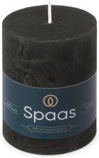 Spaas Rustic Pillar Candle 70/95 mm 35h, Black