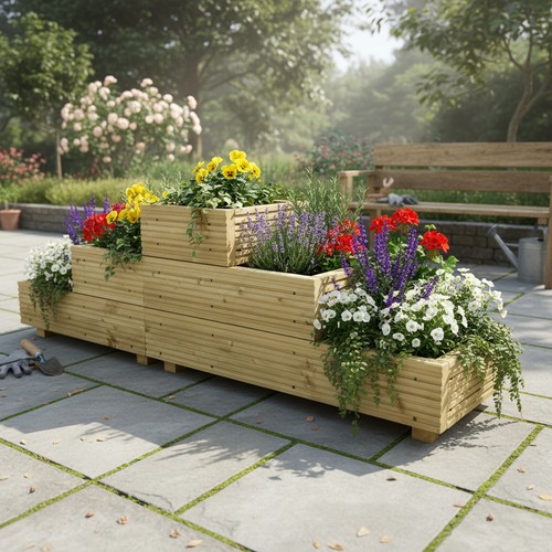 Large tiered straight garden - 3,