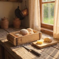 Vintage Brick Mould Wooden Storage Box – Handmade Reclaimed Rustic Finish Wood