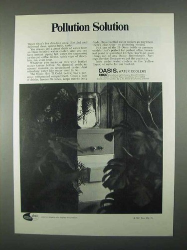 1967 oasis water coolers - water, ad
