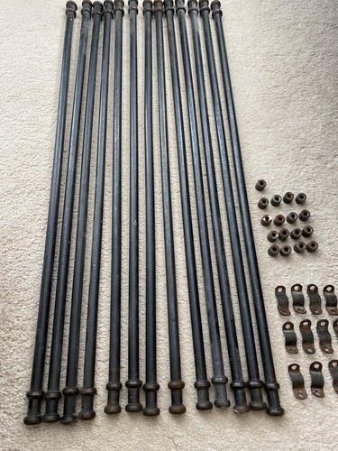 Antique stair rods 63cm in - rods,