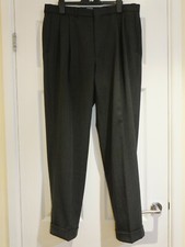 40s 50s VINTAGE STYLE SUIT MENS GREEN Double Pleats TURN UPS W34 L31 ghi