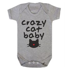 Crazy Cat Baby Babygrow Animal