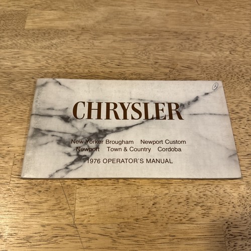Chrysler 1976 owners manual - 1976,