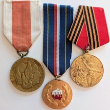 Lot of Soviet Era Medals, Polish People Republic, Soviet Union, Communist , Used