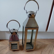 Chrome Effect Candle Lanterns
