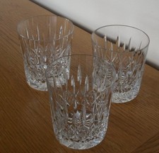 3 x Crystal Cut Whisky