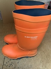 Dunlop Purofort Thermo+ Safety Wellington Boots Orange With Blue Sole Size 9