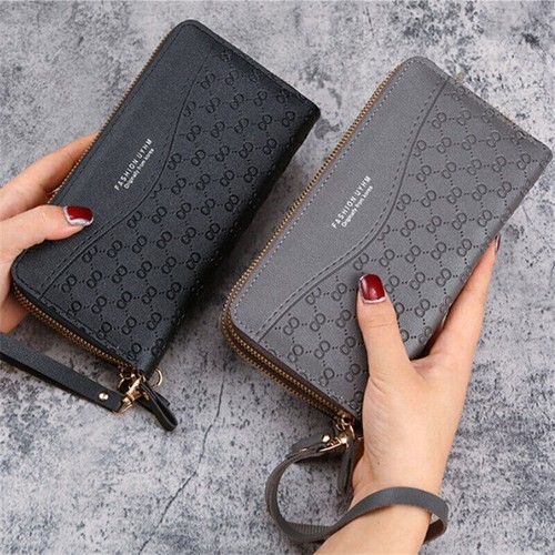 Ladies leather wallet long - ladies,