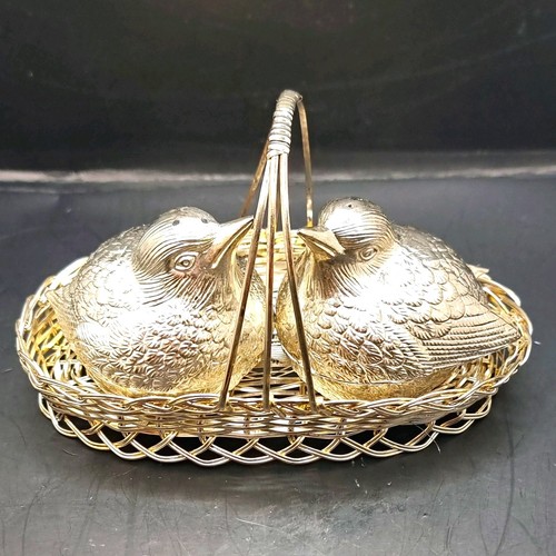 Vintage silver plated birds - silver,